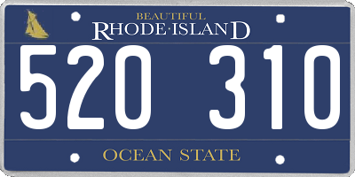 RI license plate 520310