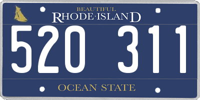 RI license plate 520311
