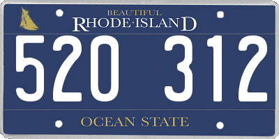 RI license plate 520312