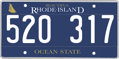 RI license plate 520317