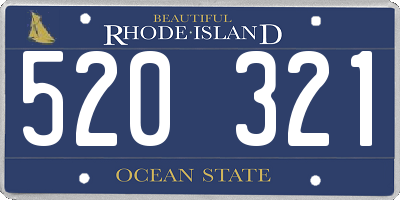 RI license plate 520321