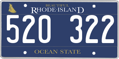 RI license plate 520322