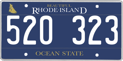 RI license plate 520323