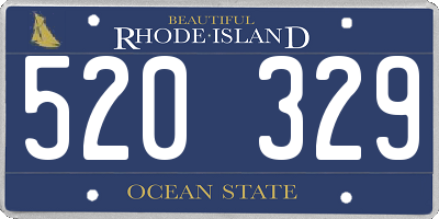 RI license plate 520329