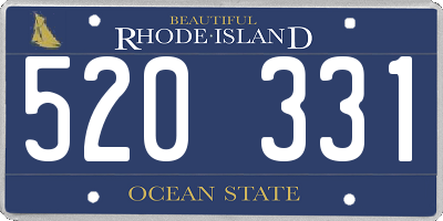 RI license plate 520331