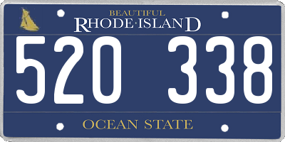 RI license plate 520338