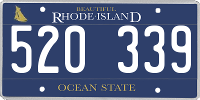 RI license plate 520339