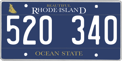 RI license plate 520340