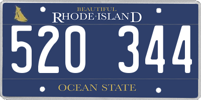 RI license plate 520344