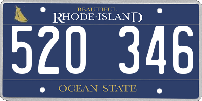 RI license plate 520346