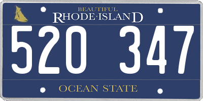 RI license plate 520347