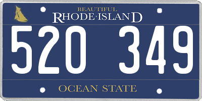 RI license plate 520349