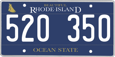 RI license plate 520350