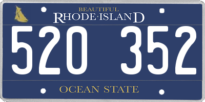 RI license plate 520352