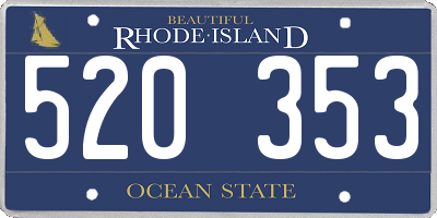 RI license plate 520353