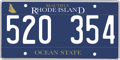 RI license plate 520354