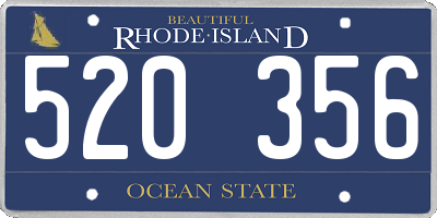 RI license plate 520356