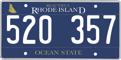 RI license plate 520357
