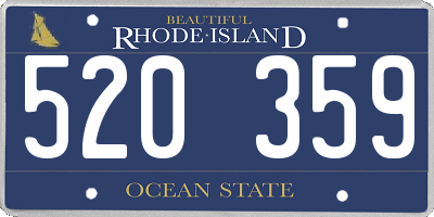 RI license plate 520359