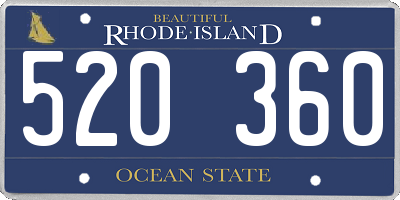 RI license plate 520360