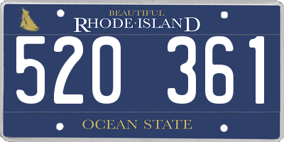 RI license plate 520361