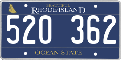 RI license plate 520362