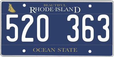 RI license plate 520363