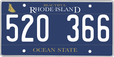 RI license plate 520366