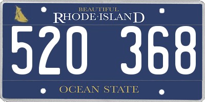 RI license plate 520368