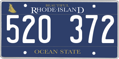 RI license plate 520372