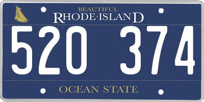RI license plate 520374