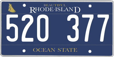 RI license plate 520377
