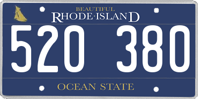 RI license plate 520380