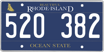 RI license plate 520382