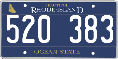 RI license plate 520383