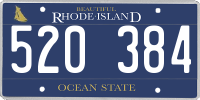 RI license plate 520384