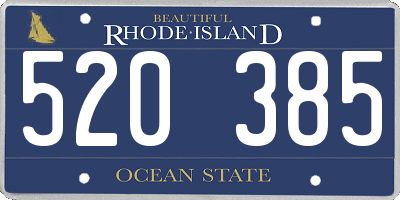 RI license plate 520385