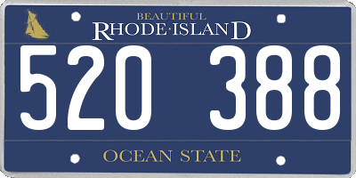 RI license plate 520388