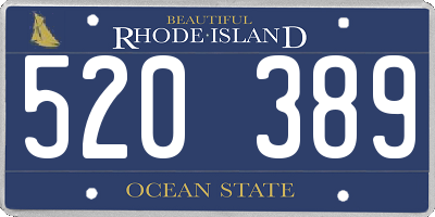 RI license plate 520389