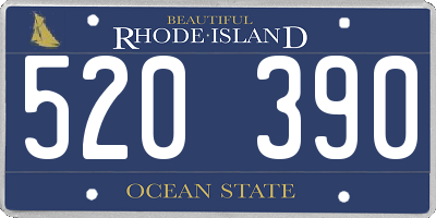 RI license plate 520390