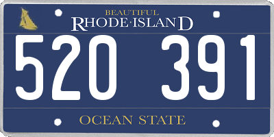 RI license plate 520391