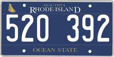 RI license plate 520392