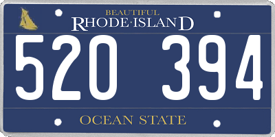 RI license plate 520394