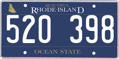 RI license plate 520398
