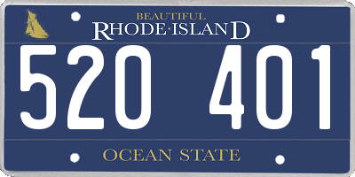 RI license plate 520401