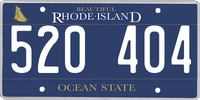 RI license plate 520404