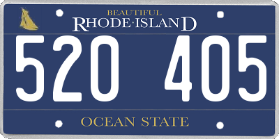 RI license plate 520405