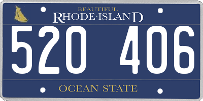 RI license plate 520406