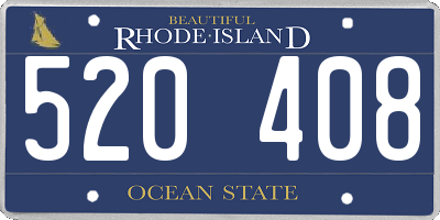 RI license plate 520408