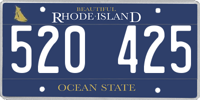 RI license plate 520425